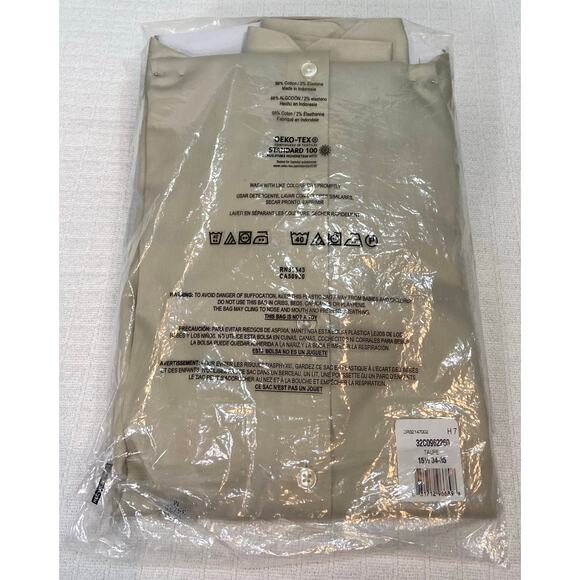 Kenneth Cole NY Stretch Collar Non-Iron Taupe Shirt 15 1/2 34/35 Regular Fit M - Picture 6 of 7